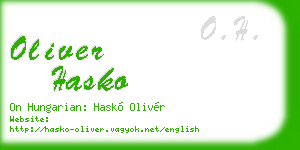 oliver hasko business card